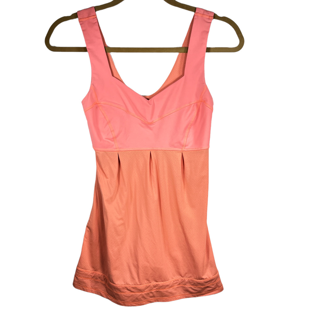 Lululemon Athletica Coral Sleeveless Dance Tank Sz 4